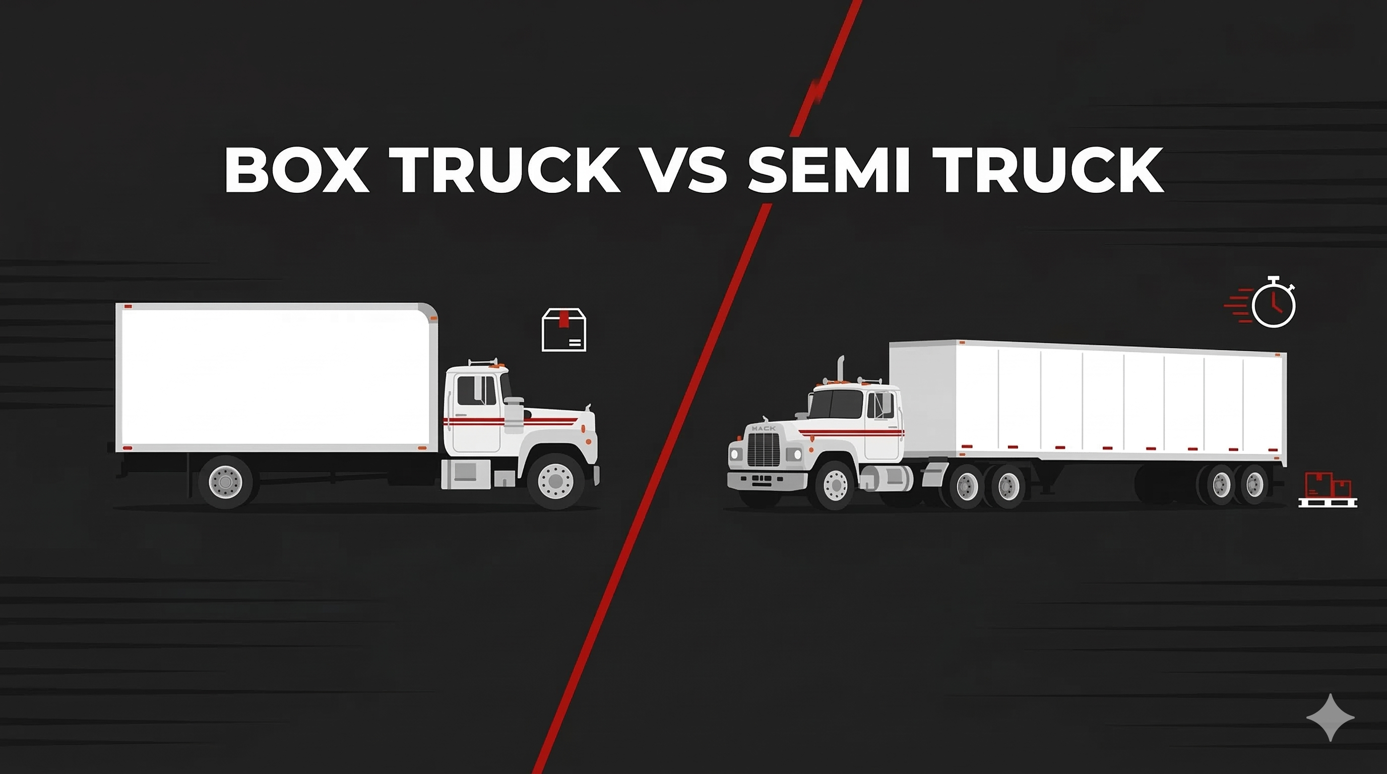Box truck vs full semi trailer comparison
